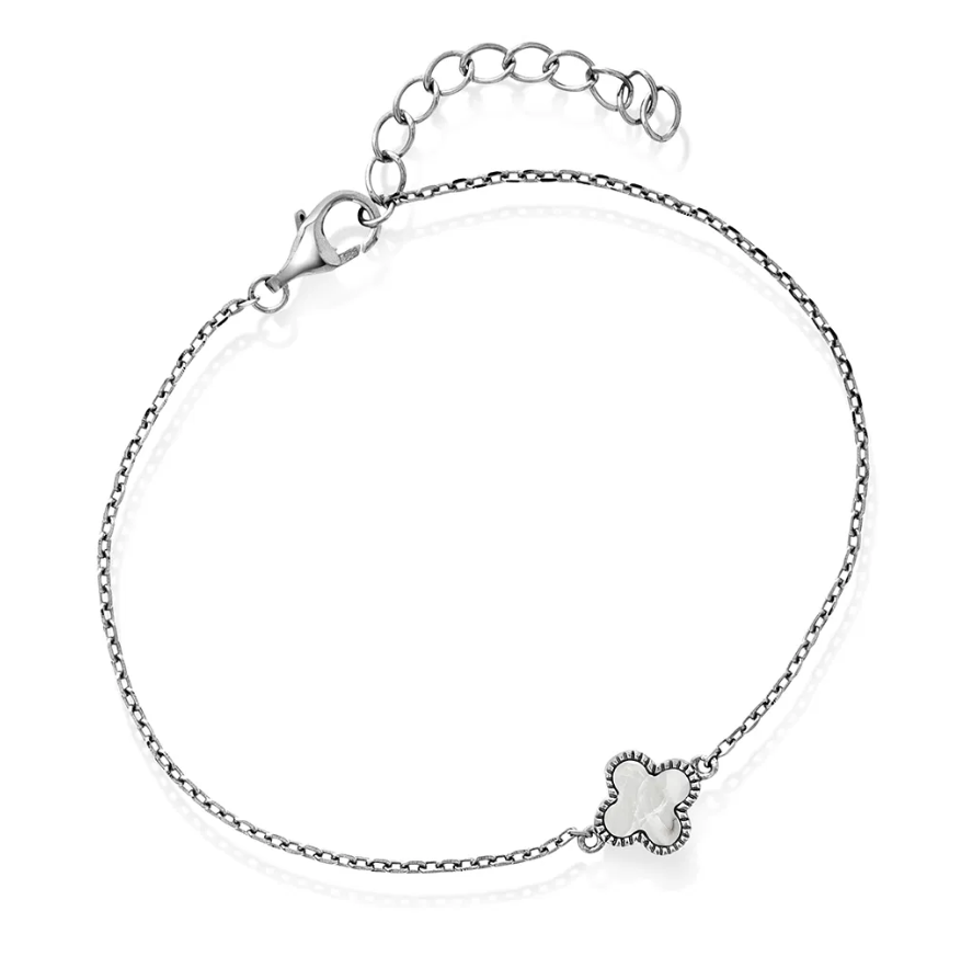 Armbånd i sølv, Hvit kløver