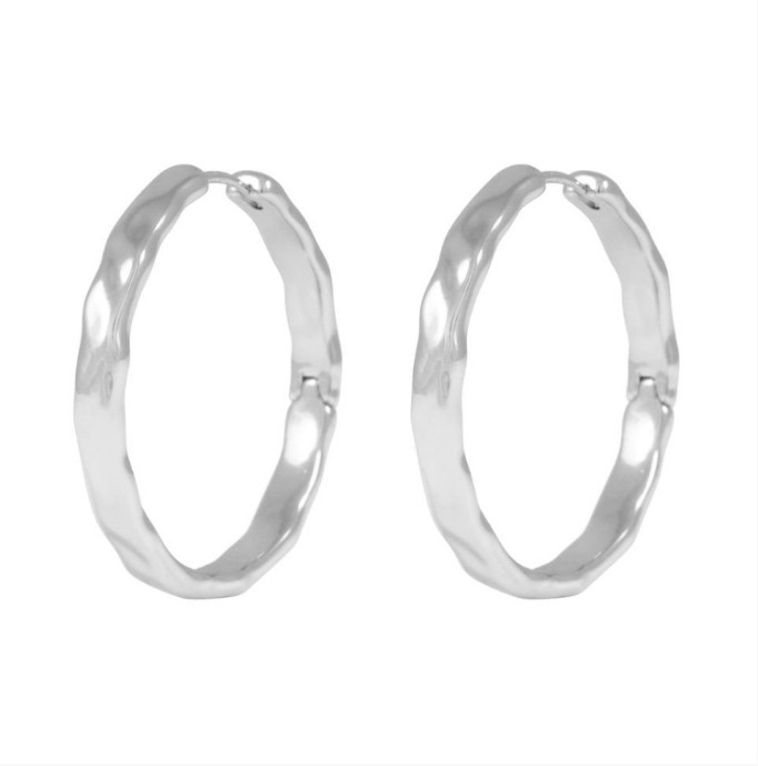 DOMINO FORSØLVET ØRERINGER, 30MM