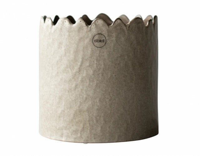 Flowery Pot Small, Beige