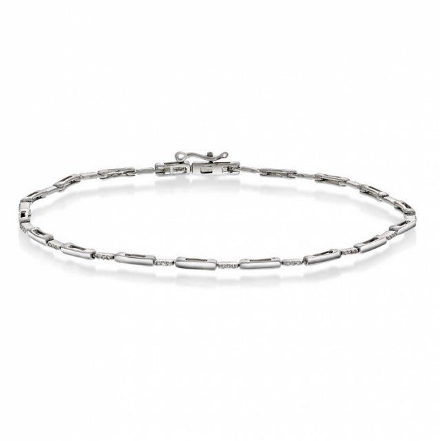 Armbånd i gull med diamanter 0,10 ct WP