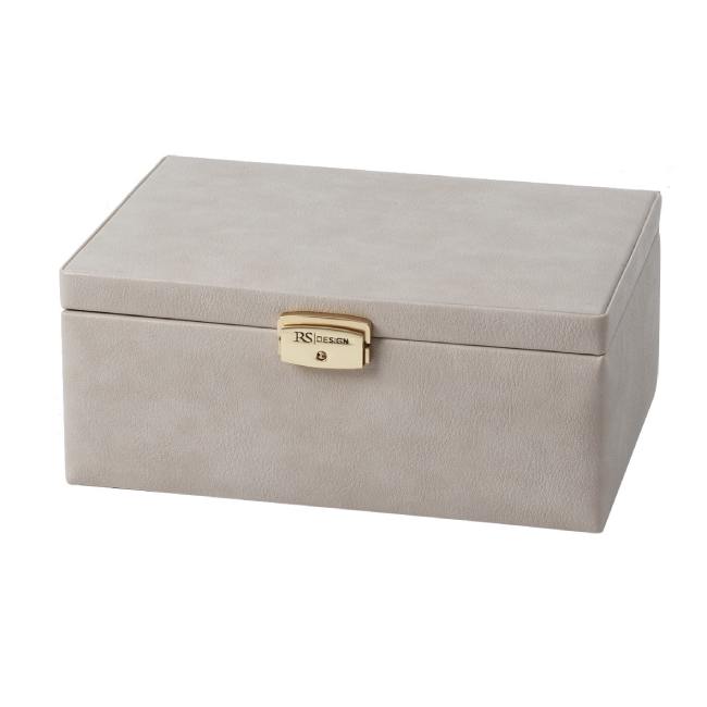Smykkeskrin i imitert skinn, Beige/Brun