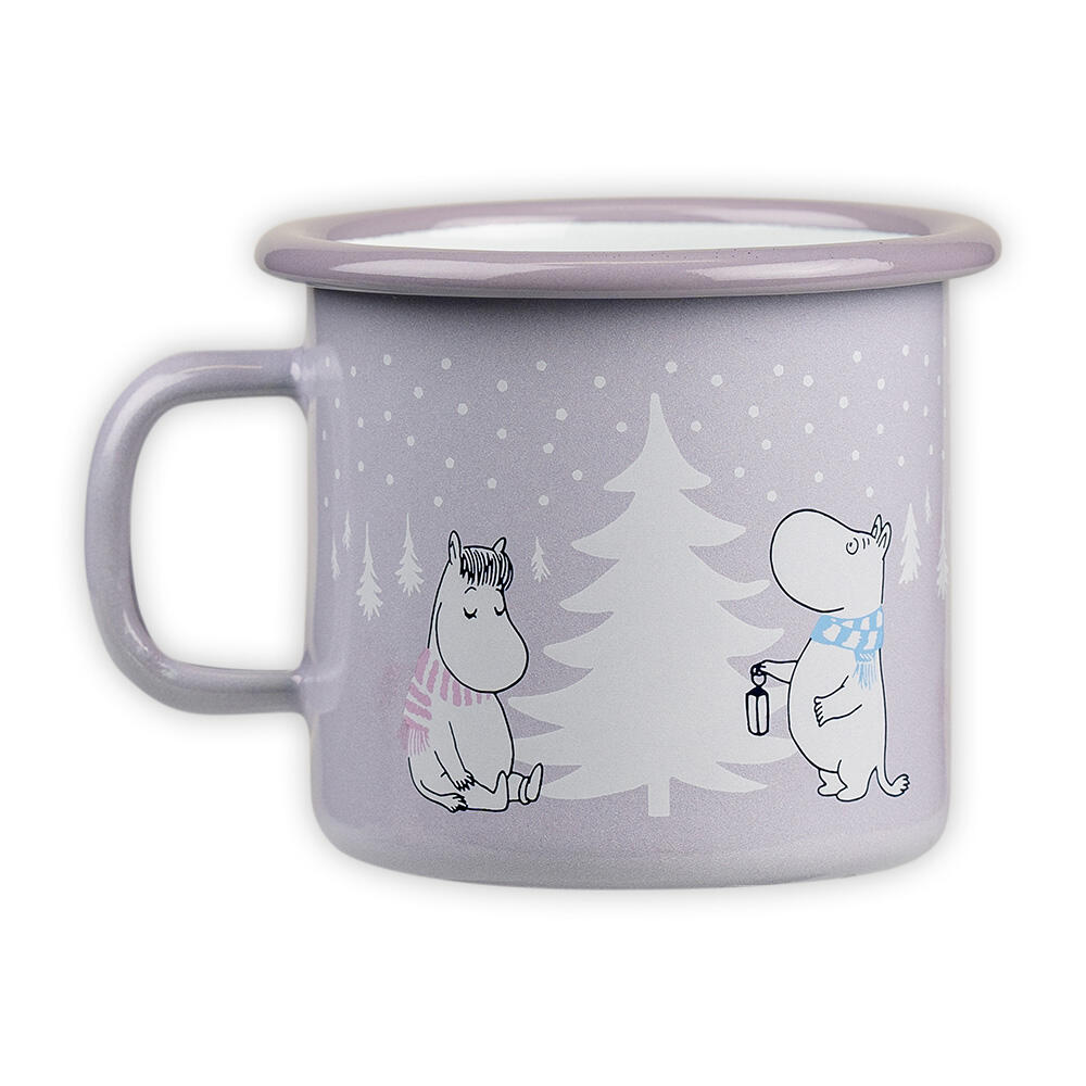 Mummikopp emalje 2,5 dl, Snøfall