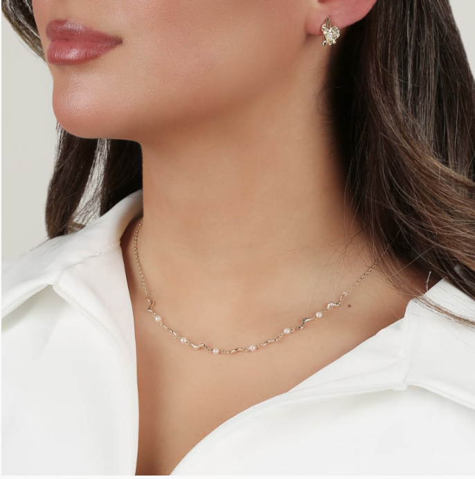 LINE PEARL FORGYLT HALSKJEDE