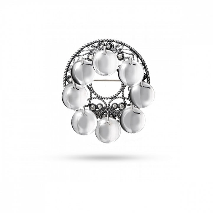 Ingrid Sølje med løv, oksidert