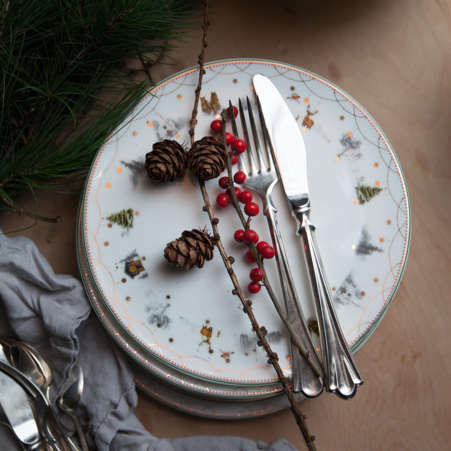 Wik & Walsøe Julemorgen Story asjett, 20 cm