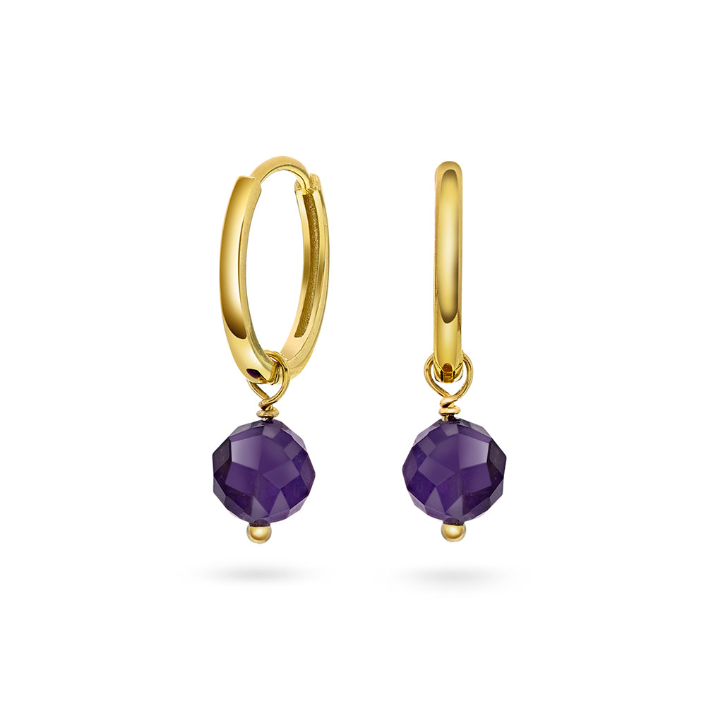 Harmony øreringer i sølv med ametyst