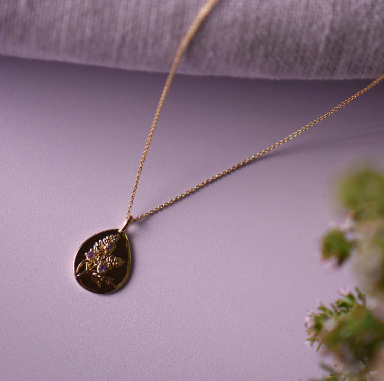 Amulett "Fette Rå" med ametyst