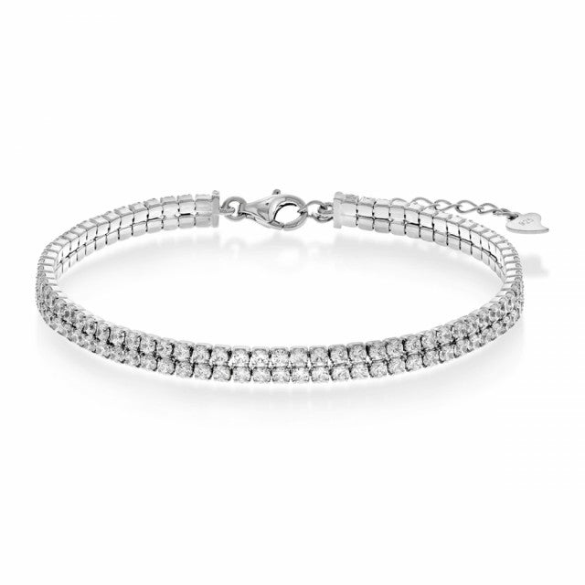 Armbånd i sølv med zirkonia