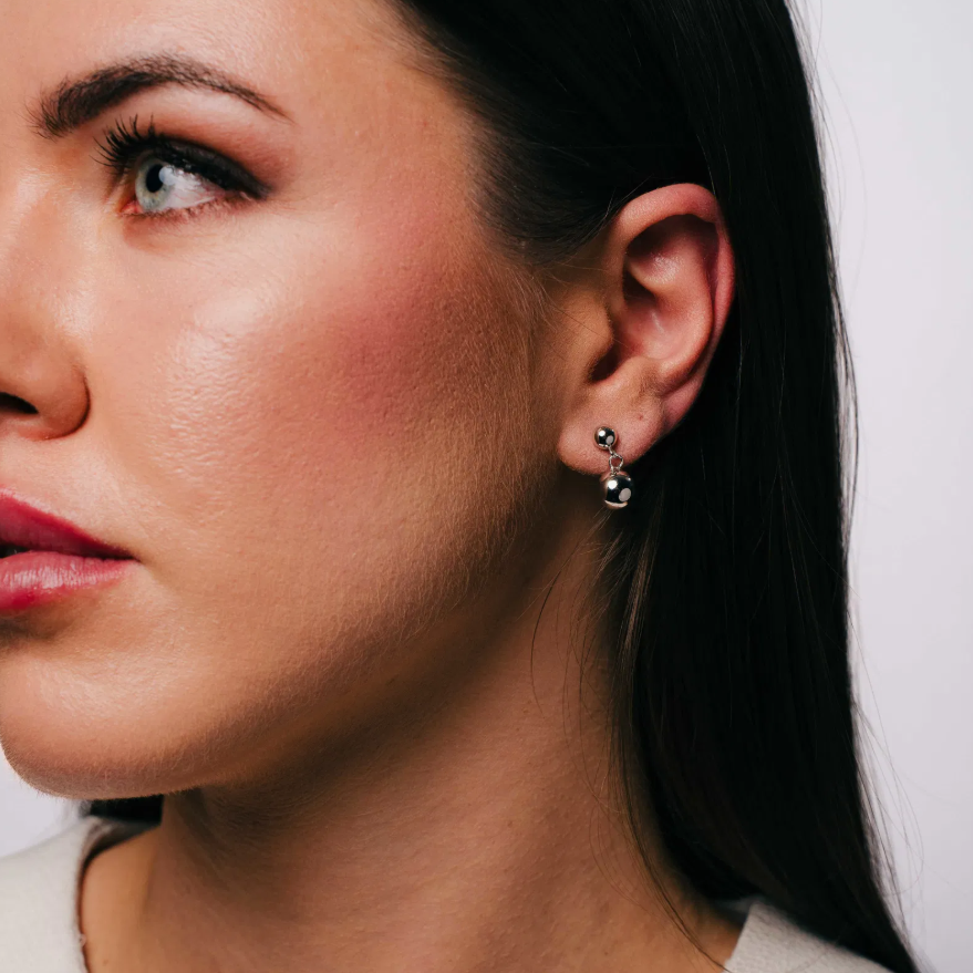 Drip øredobber i sølv