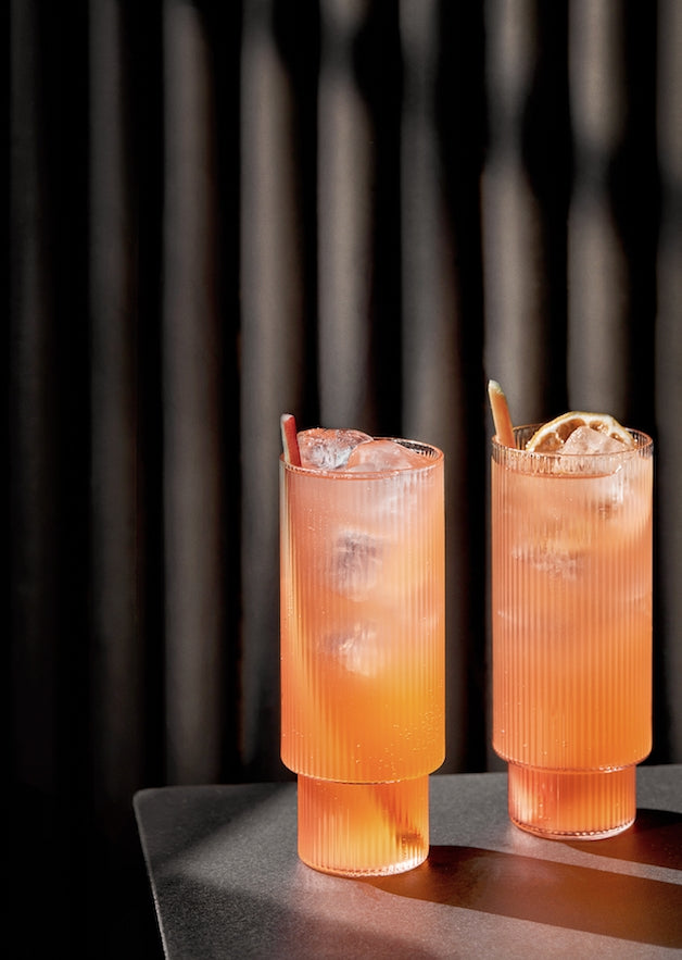 Ripple Long Drink Glasses 4 stk, Clear