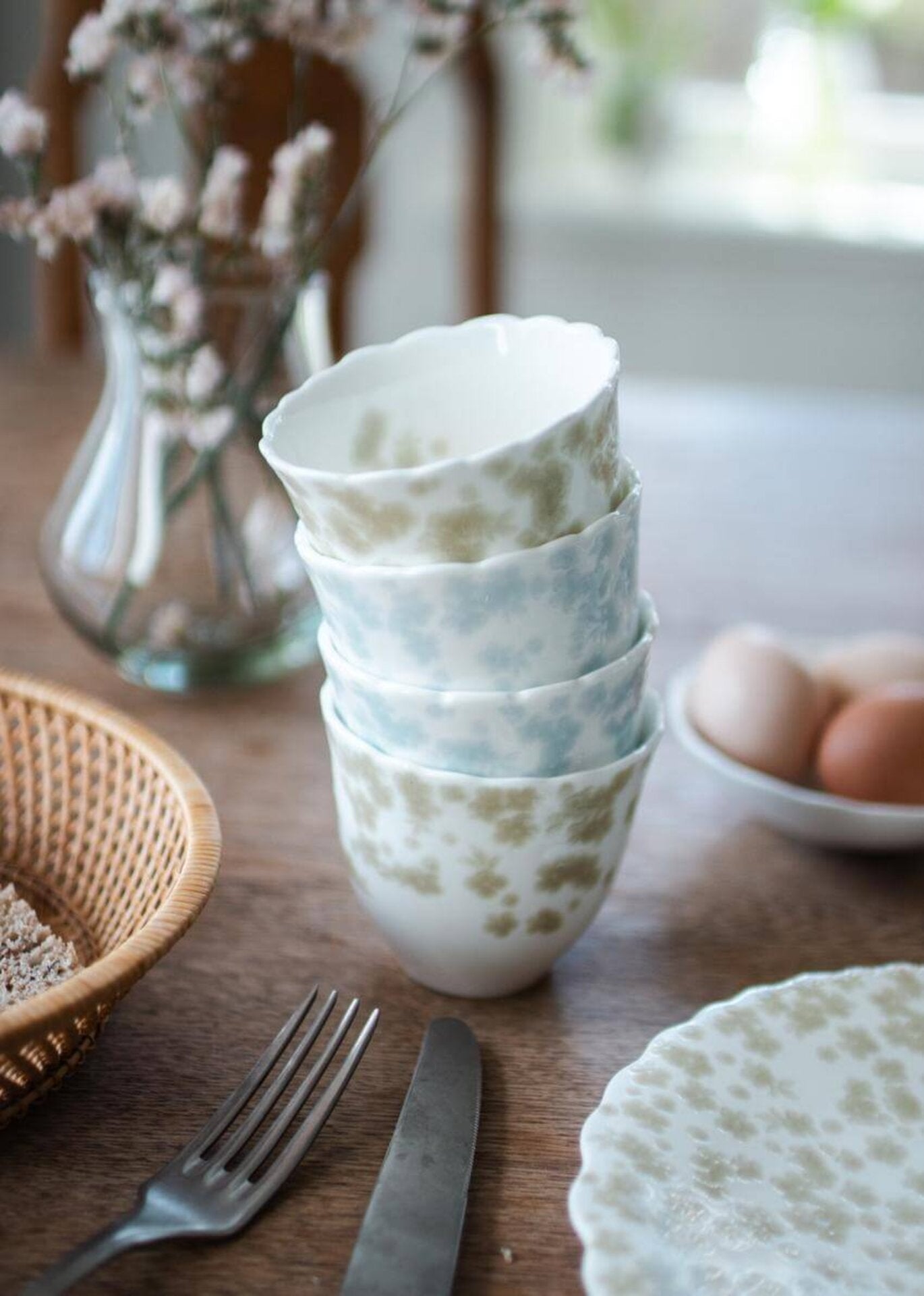 Slåpeblom blå kopp uten hank 20 cl, 2 pk