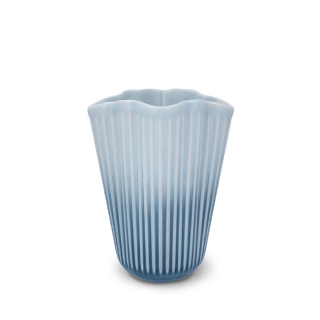 Kähler Hammershøi Unfold Vase Blå, H20,5