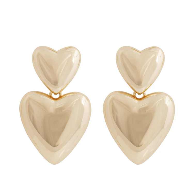 Cute big øredobber, forgylt