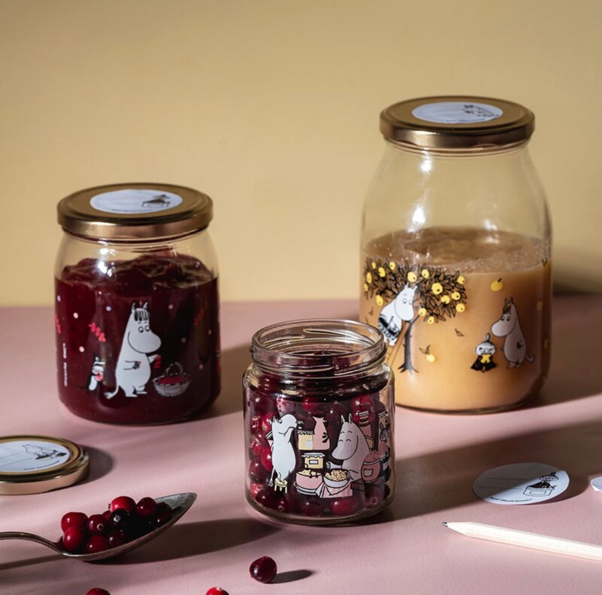 MUMMI GLASSKRUKKE + KLISTREMERKER, 1L