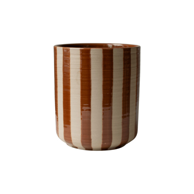 Line Potte 14x16 cm, Stripe Nougat