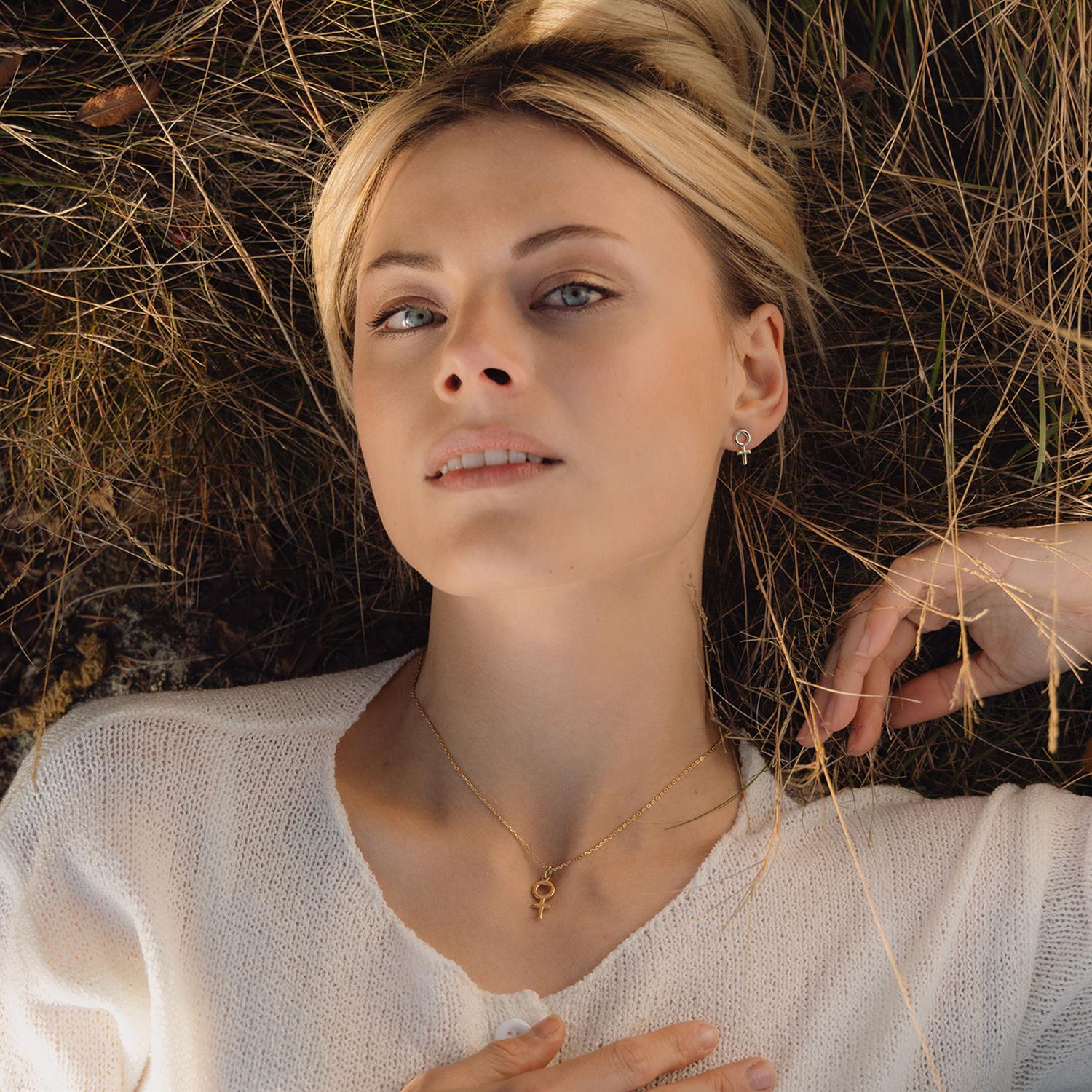 FEMME SMYKKE I SØLV MED ROSENKVARTS