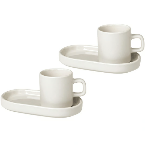 Pilar espressokopp med fat 2-stk.