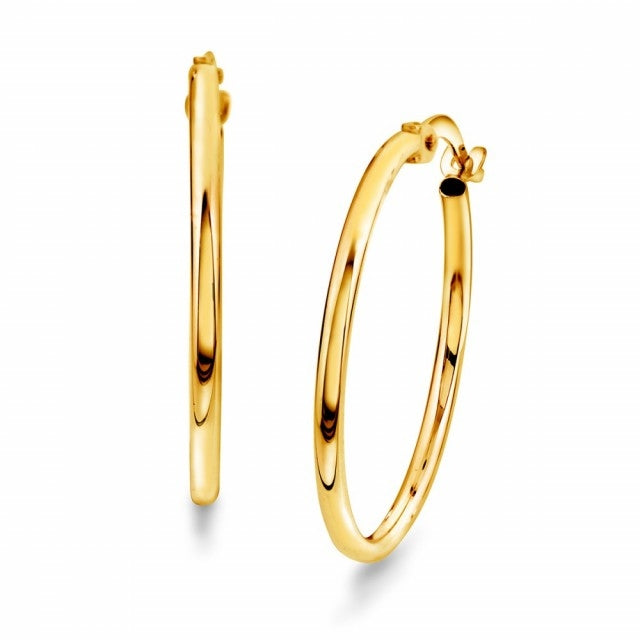 Øreringer i gull, 20 mm