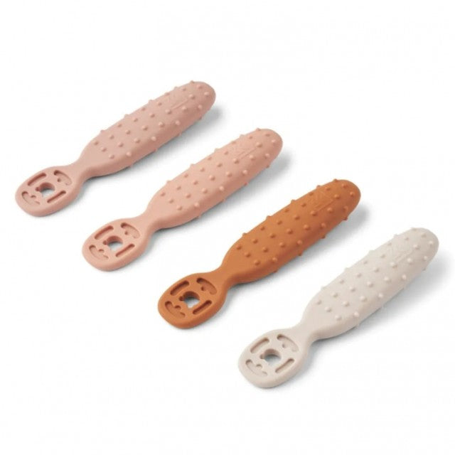 Caelia Baby Lær å spise selv skje 4pk, Pale Tuscany