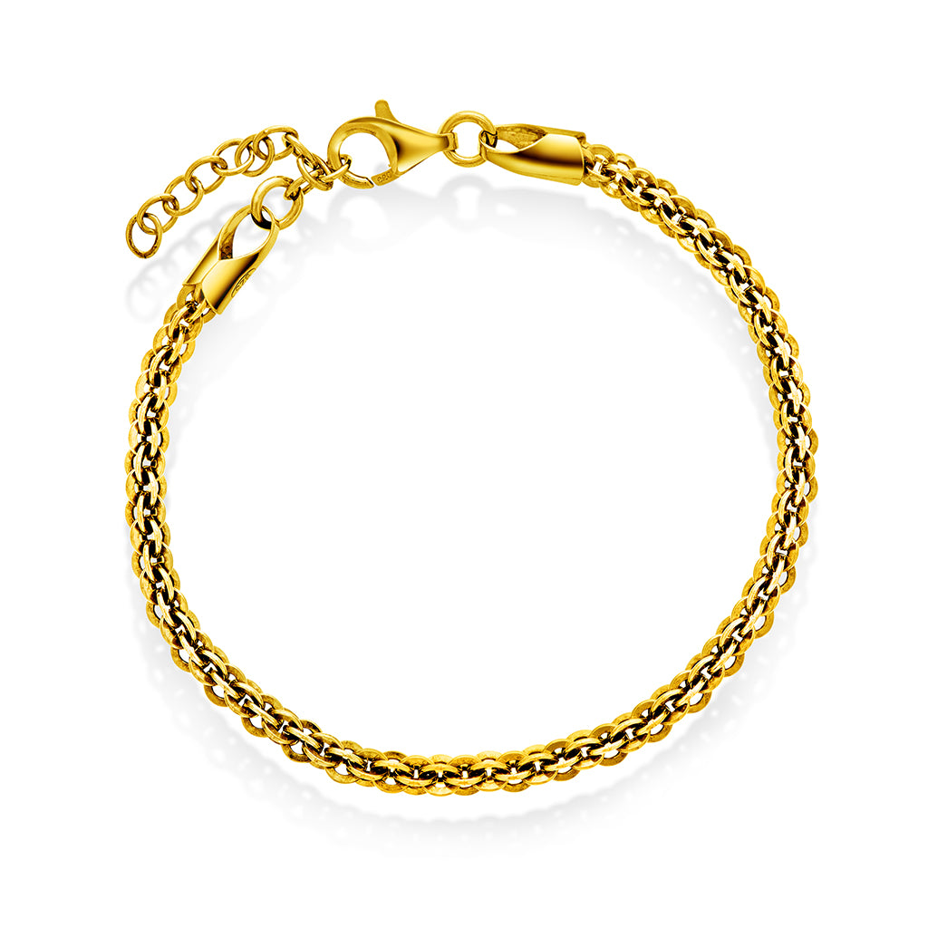 Armbånd i forgylt sølv