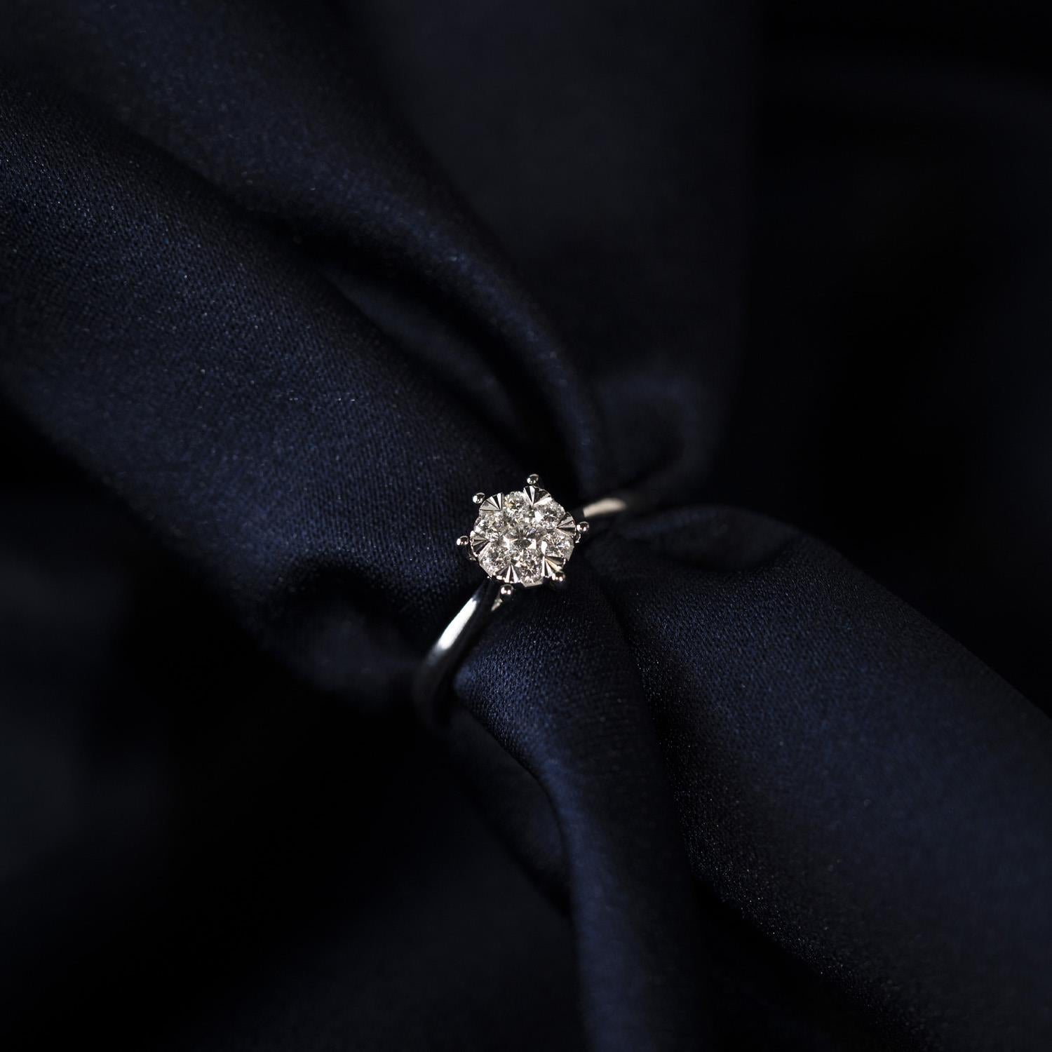 Ring i gull med diamant 0,25 ct WP