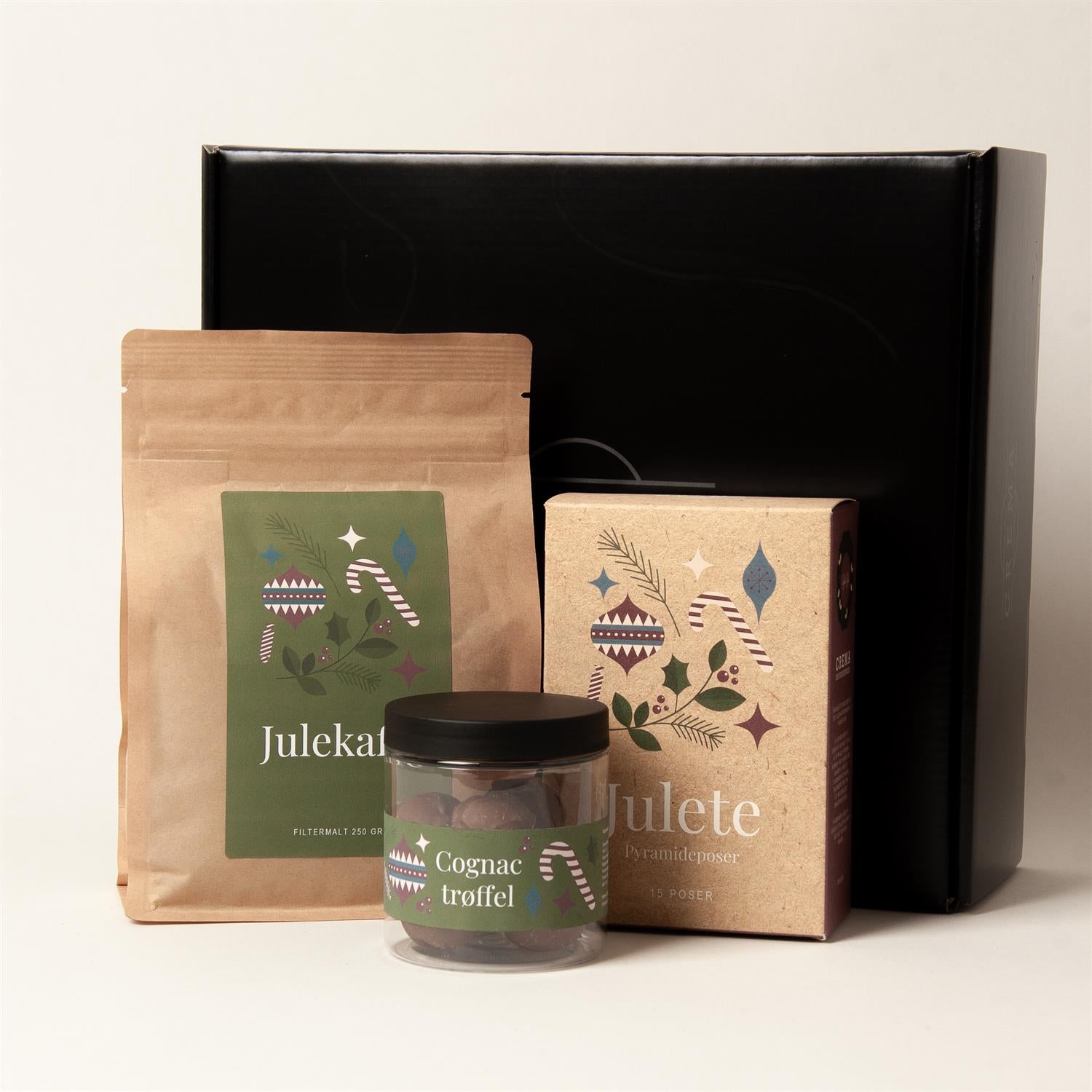 Gavepakke jul, Julekaffe + julete + cognac trøfler