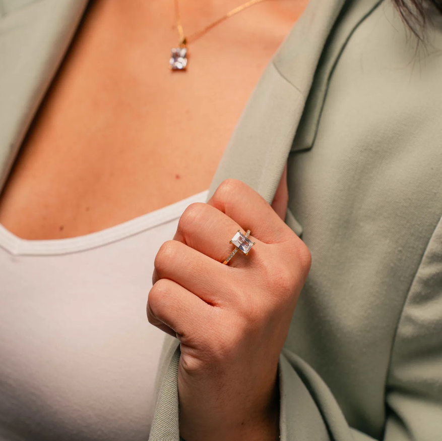 Annie ring i forgylt sølv