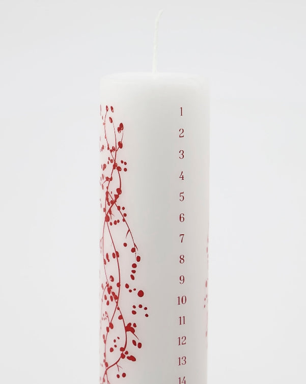 Days Kalenderlys Rød, 25cm