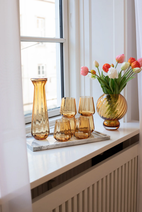 Meadow Drikkeglass, Amber
