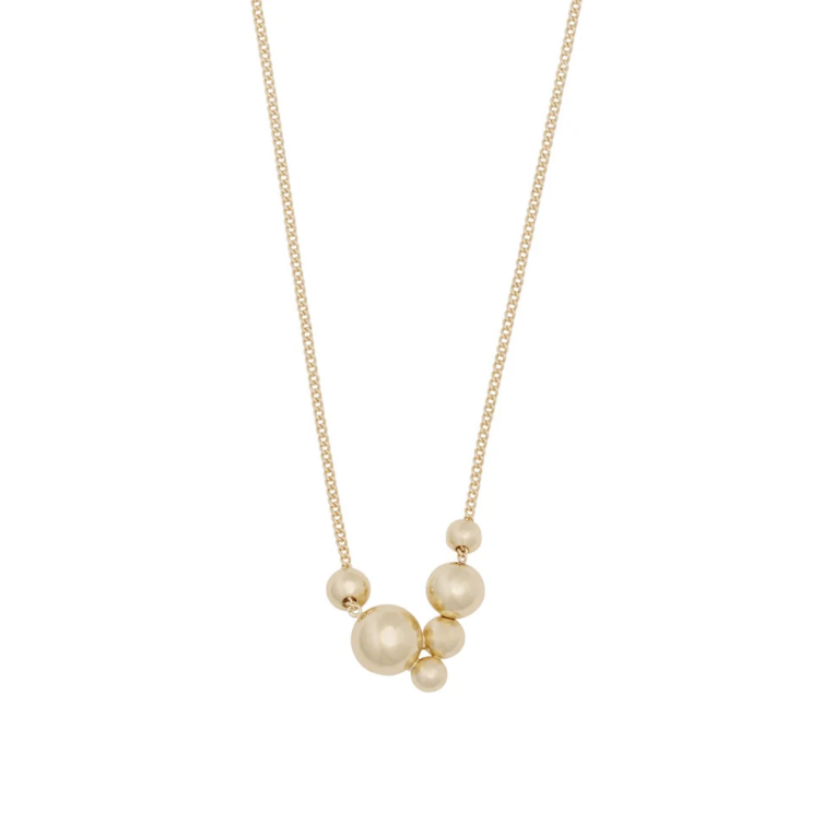 Bennet halskjede 45 cm, forgylt