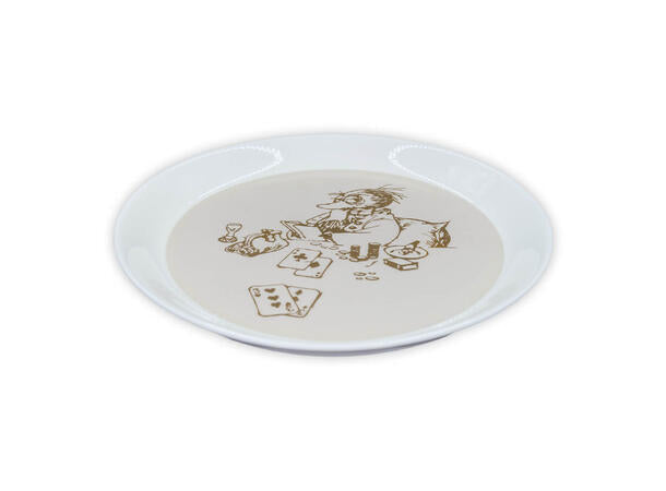 Flåklypa Flåklypa asjett 20cm, Solan spiller poker