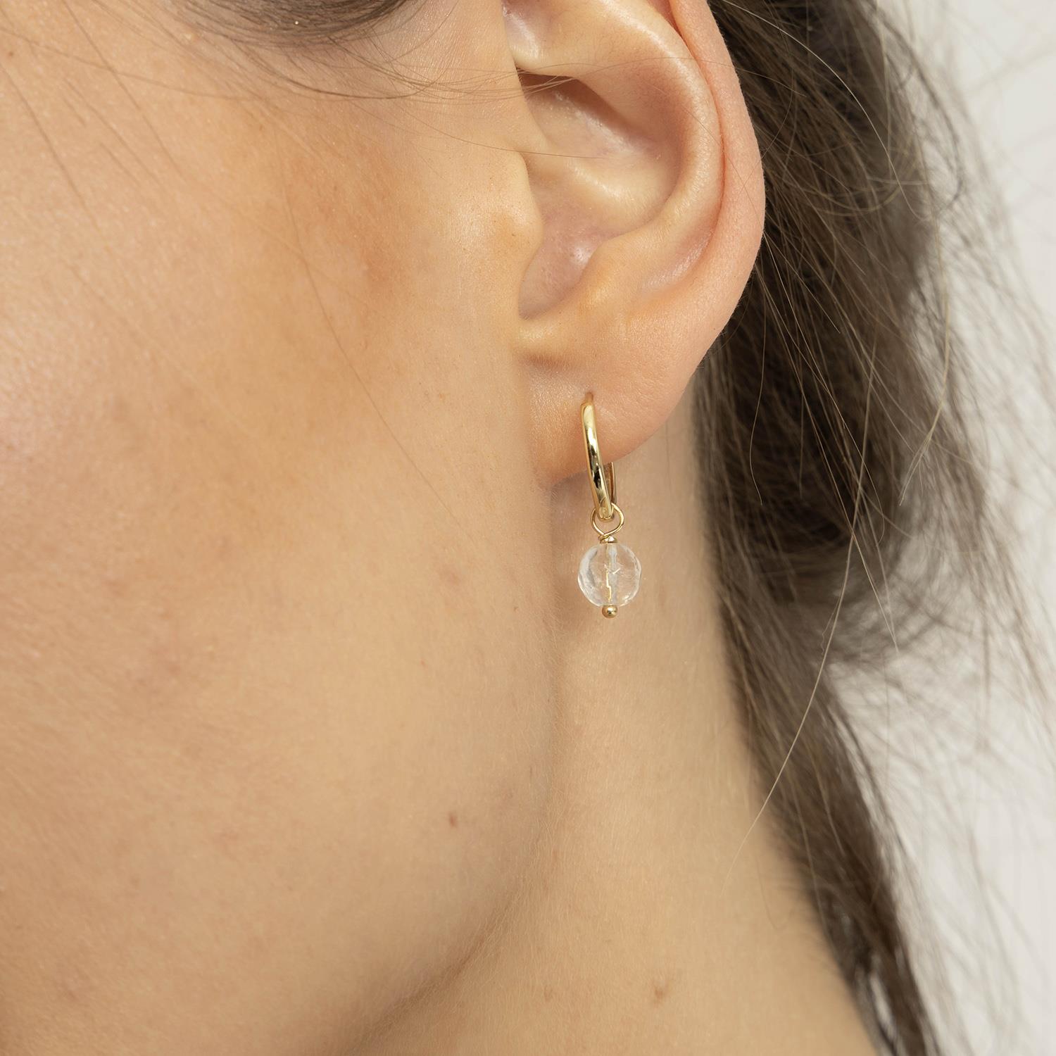 Harmony øreringer sølv med bergkrystall