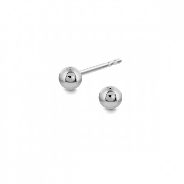 Øredobber kule i sølv, 3 mm