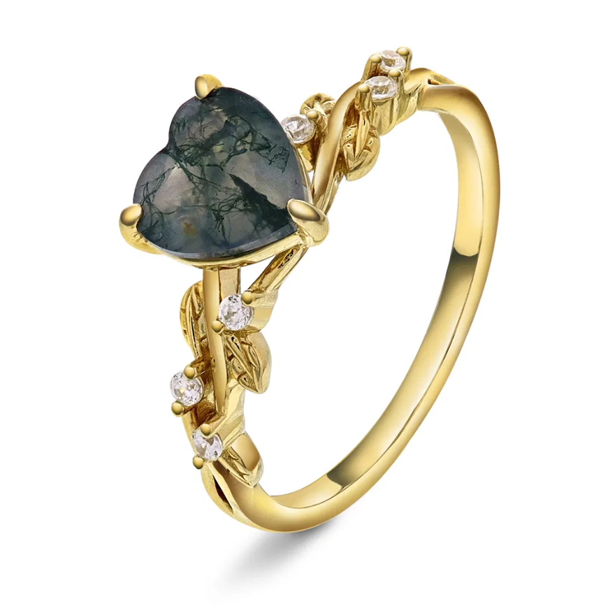 Lana ring i forgylt sølv med agat