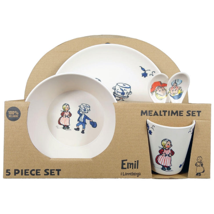 Barbo Toys EMIL I LØNNEBERGET SERVISE I MELAMIN, 5 DELER