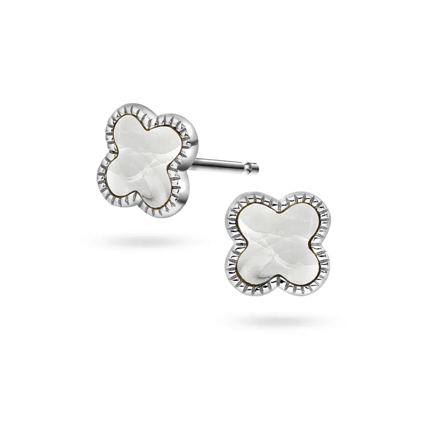 Øredobber i sølv, Hvit kløver