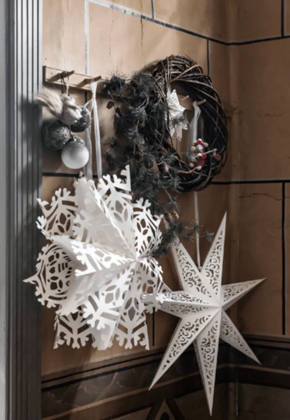 3D Hvit snøkrystall 60cm