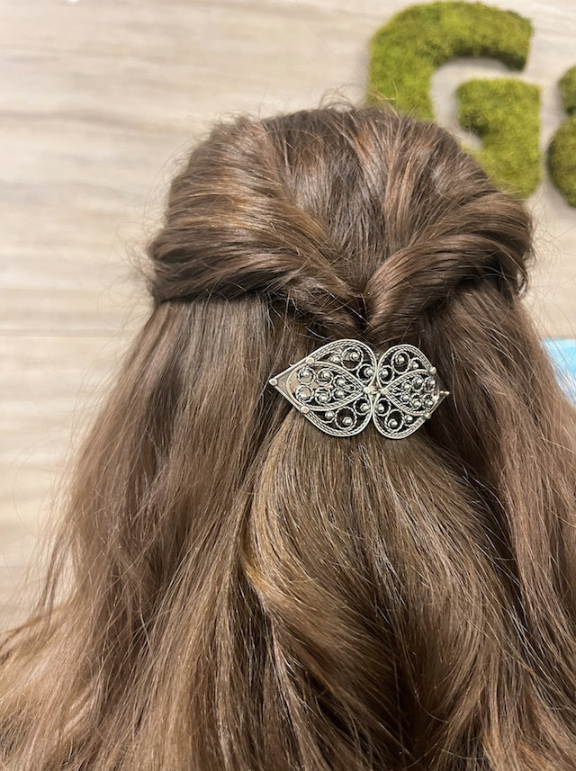 Hårspenne hjertefiligran, oksidert