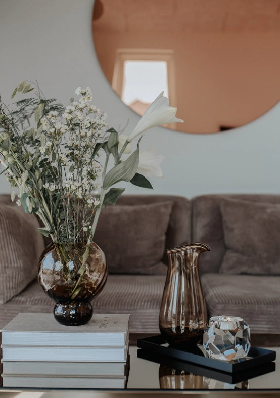 Meadow Swirl Vase Small, Topaz