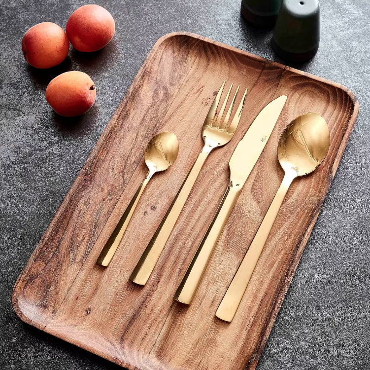 RAW Bestikksett gull, 16 deler