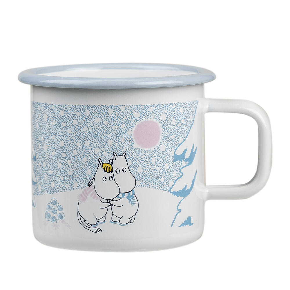 Mummikopp emalje 3,7 dl, La det snø