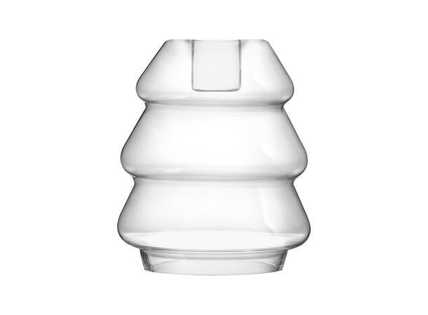 Glasstre stearinlysholder, 10,5cm