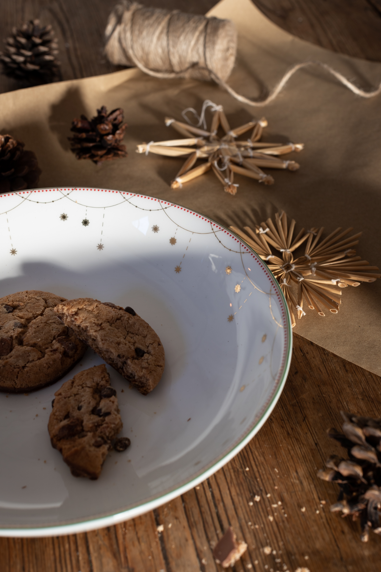 Wik & Walsøe Julemorgen Girlander Serveringsbolle, 22 cm