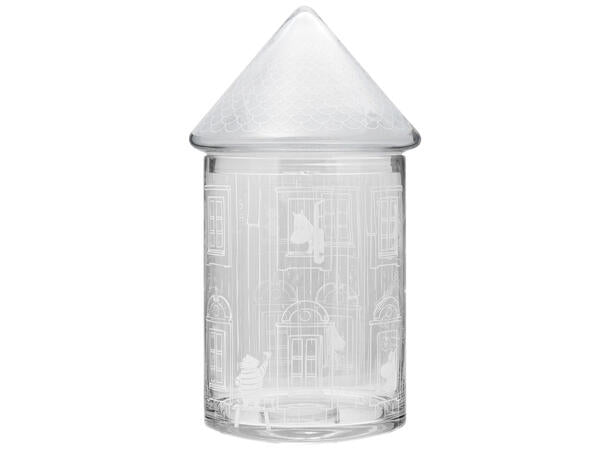 Mummi glasskrukke med lokk 15x30cm, Mummihuset