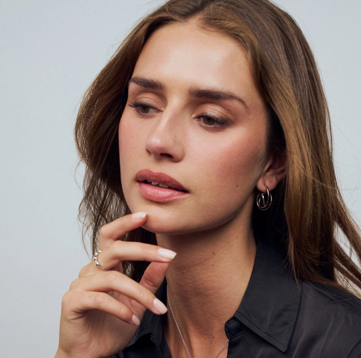 Spirale Pianura øredobber i sølv