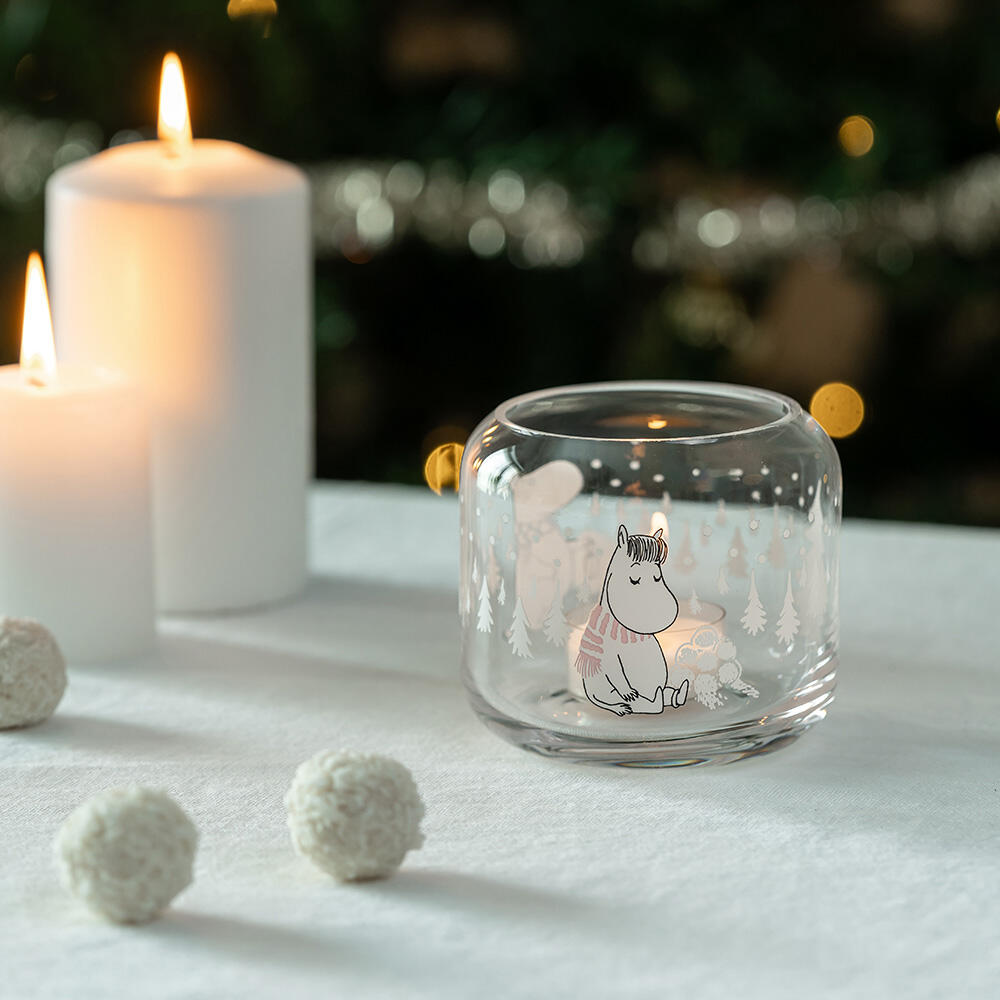 Mummi telysholder 9 cm, Snøfall