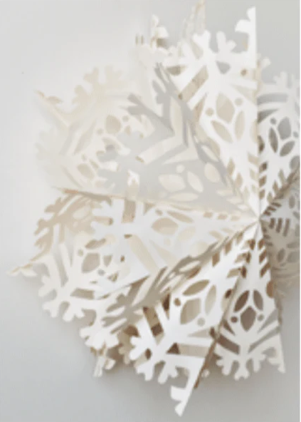 3D Hvit snøkrystall 60cm