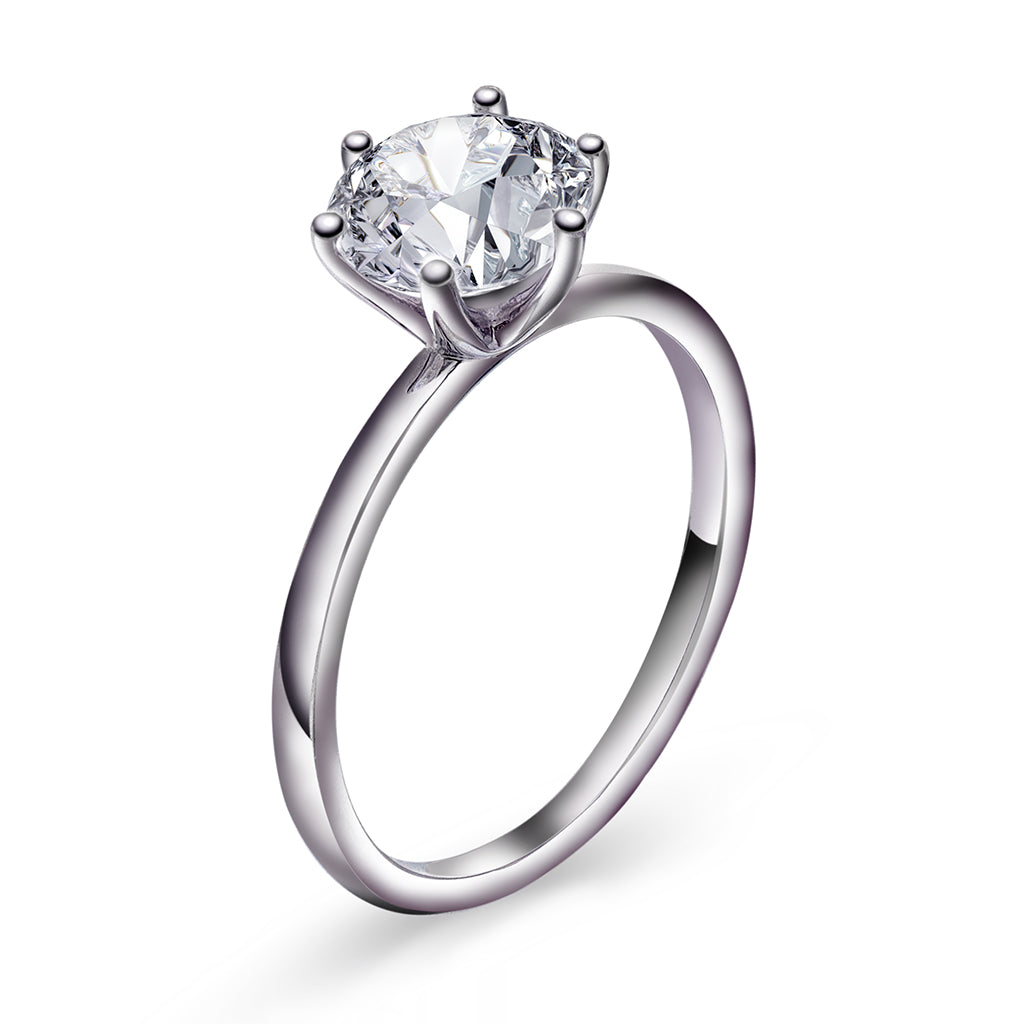 Chloe ring i sølv med hvit zirkonia