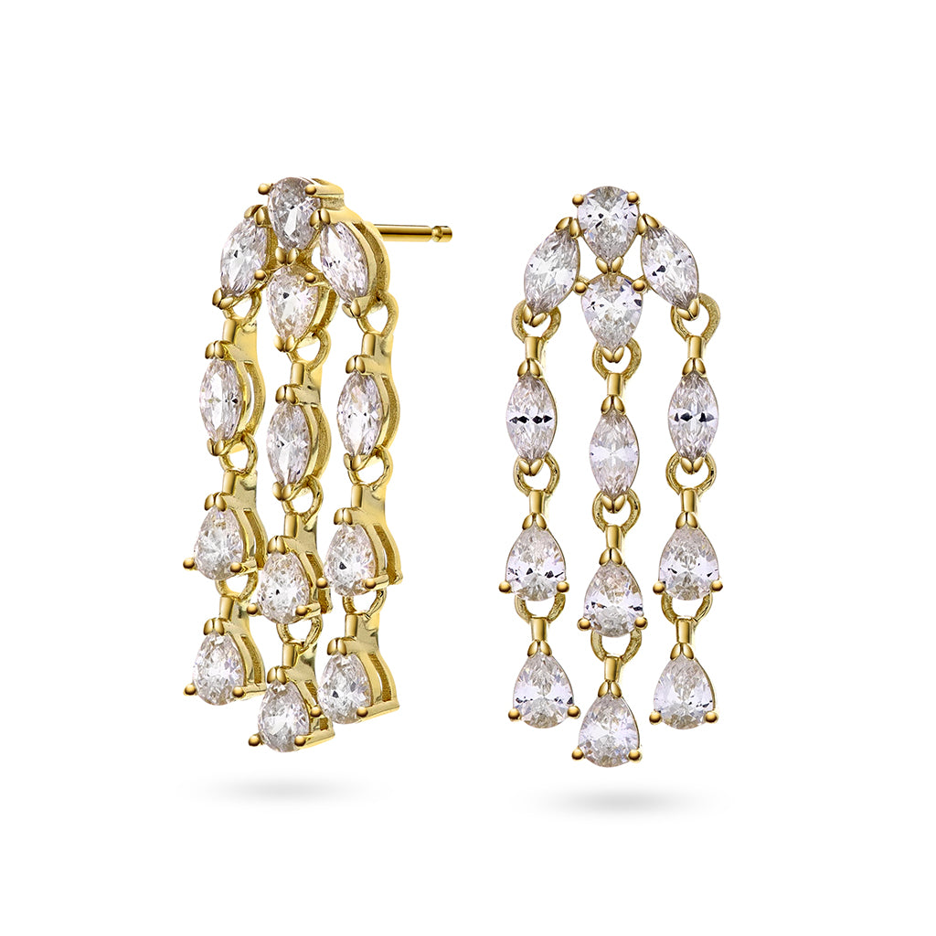 Louisa øredobber i sølv med zirkonia