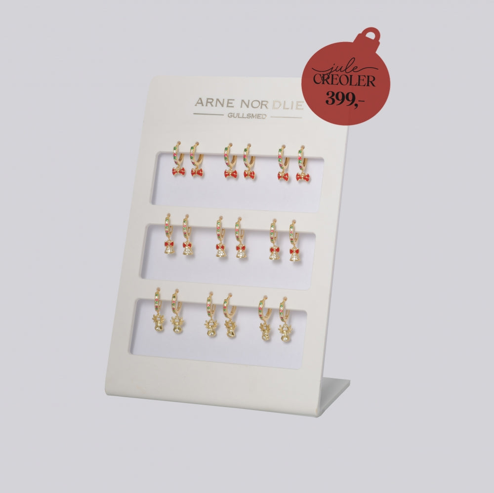 REINSDYR Øredobber i forgylt sølv